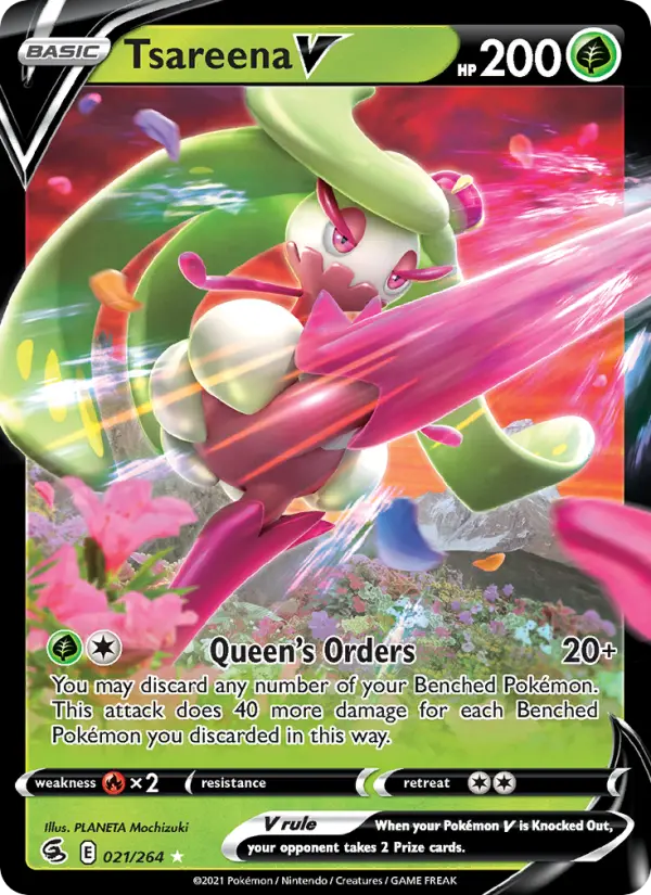 Tsareena V — Fusion Strike card #21