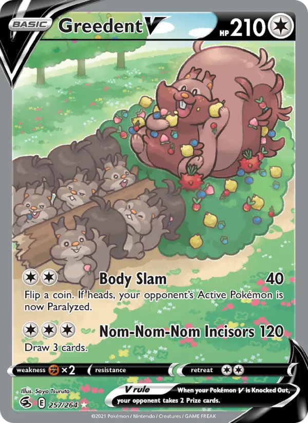 Greedent V — Fusion Strike card #257