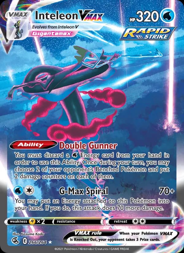 Inteleon VMAX — Fusion Strike card #266