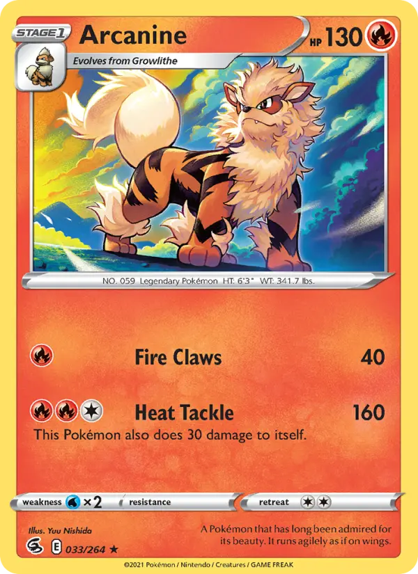 Arcanine — Fusion Strike card #33