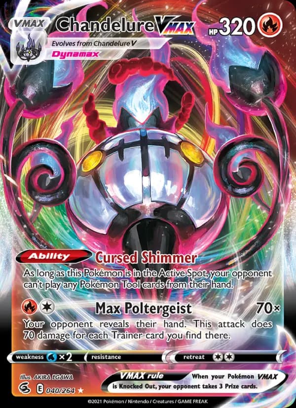 Chandelure VMAX — Fusion Strike card #40