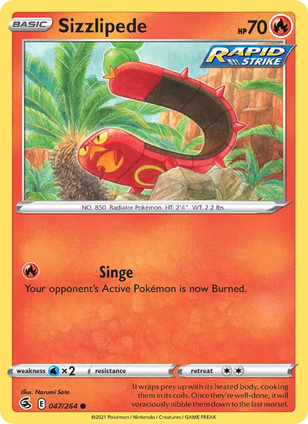Sizzlipede — Fusion Strike card #47