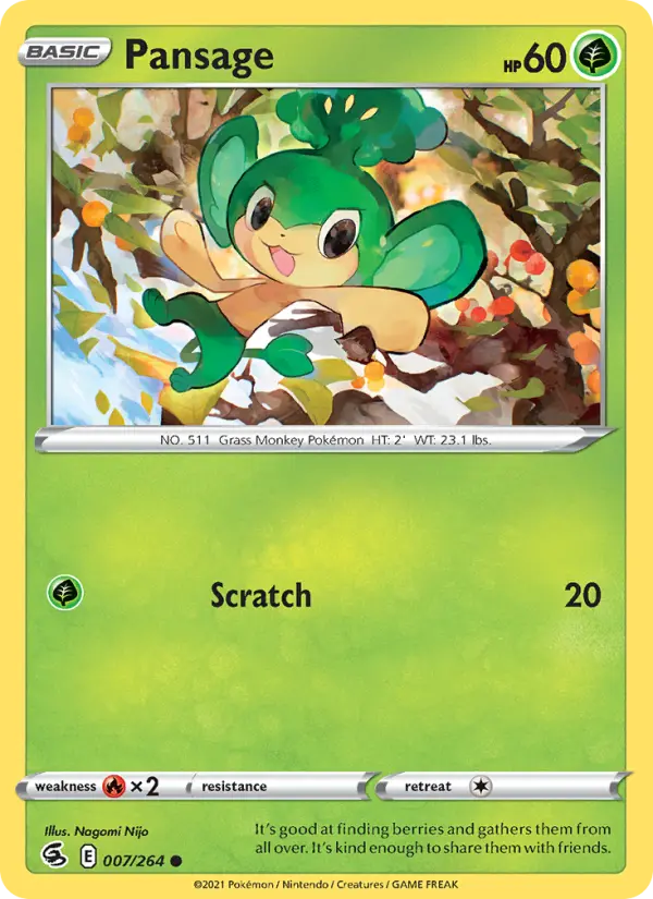 Pansage — Fusion Strike card #7