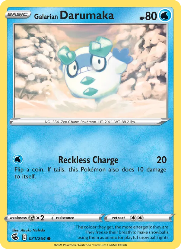 Galarian Darumaka — Fusion Strike card #71
