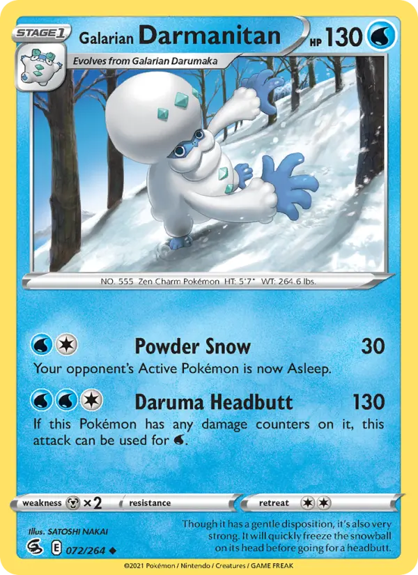 Galarian Darmanitan — Fusion Strike card #72