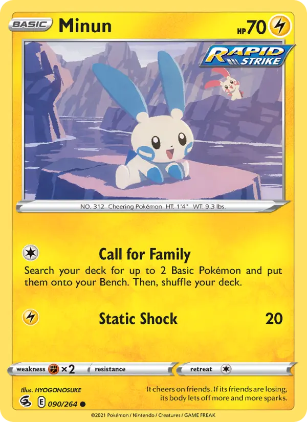 Minun — Fusion Strike card #90