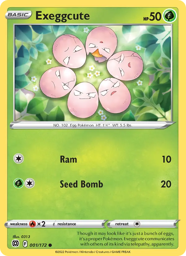 Exeggcute — Brilliant Stars card #001