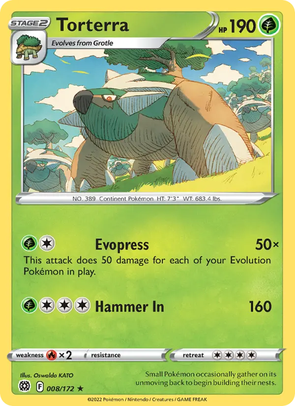 Torterra — Brilliant Stars card #008