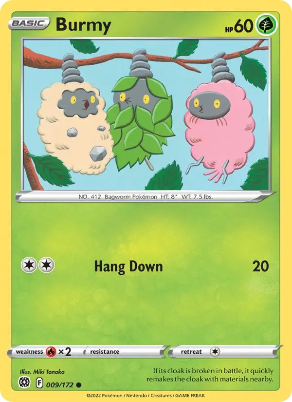 Burmy — Brilliant Stars card #009