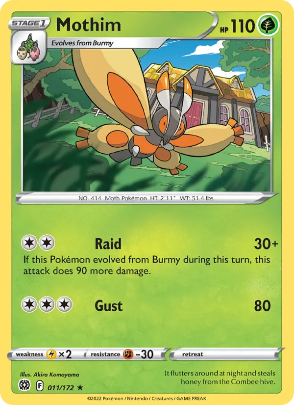 Mothim — Brilliant Stars card #011