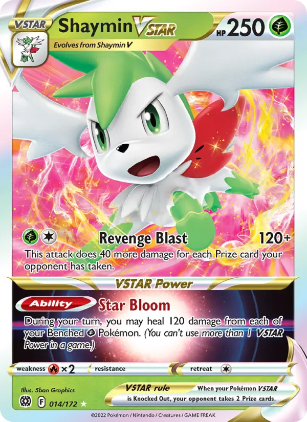 Shaymin VSTAR — Brilliant Stars card #014