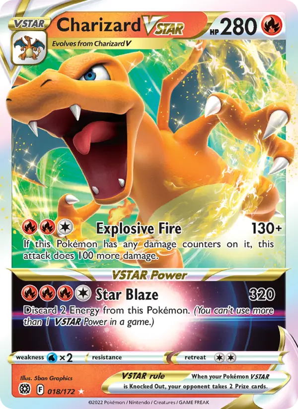 Charizard VSTAR — Brilliant Stars card #018