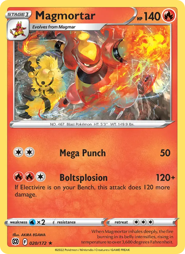 Magmortar — Brilliant Stars card #020