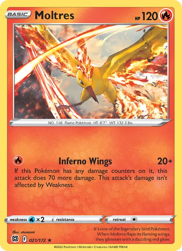 Moltres — Brilliant Stars card #021