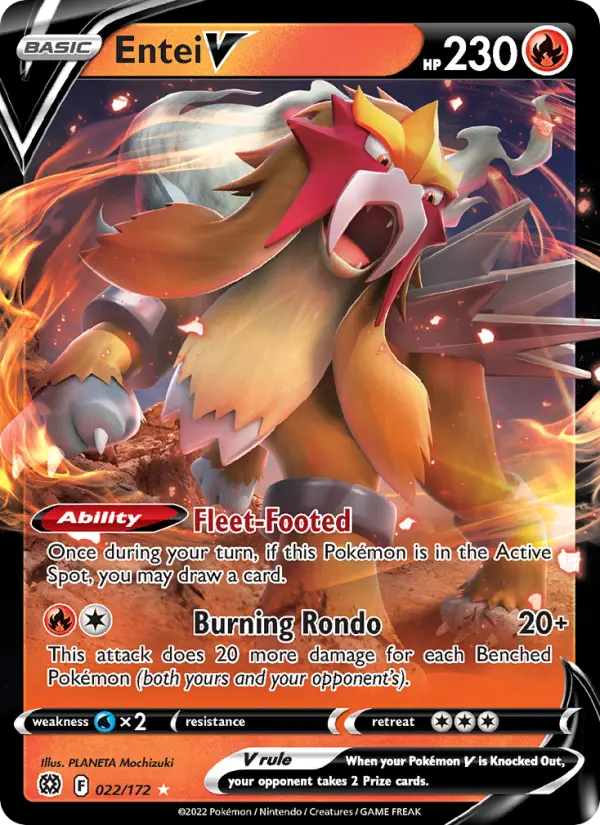 Entei V — Brilliant Stars card #022