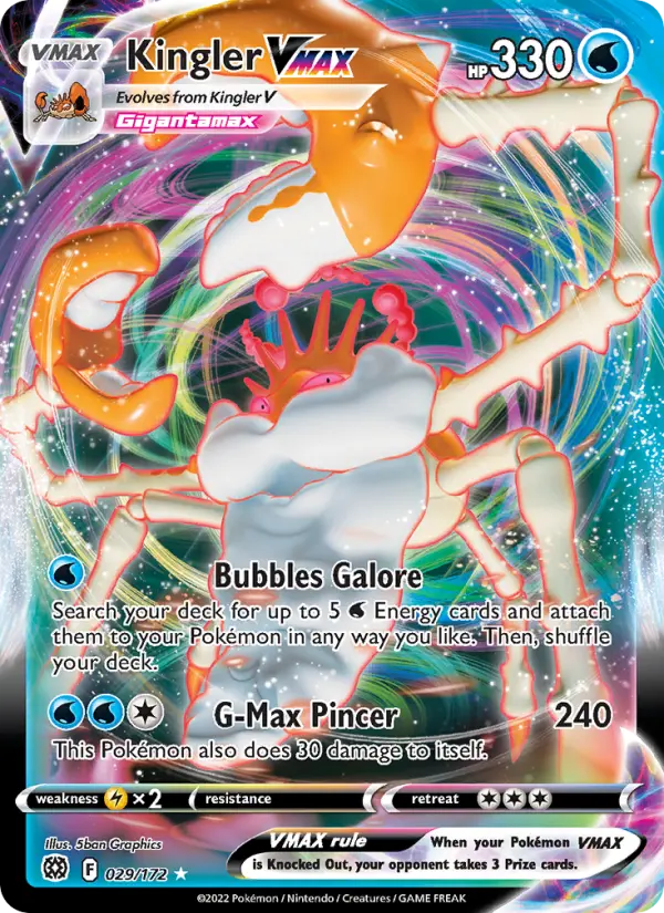 Kingler VMAX — Brilliant Stars card #029