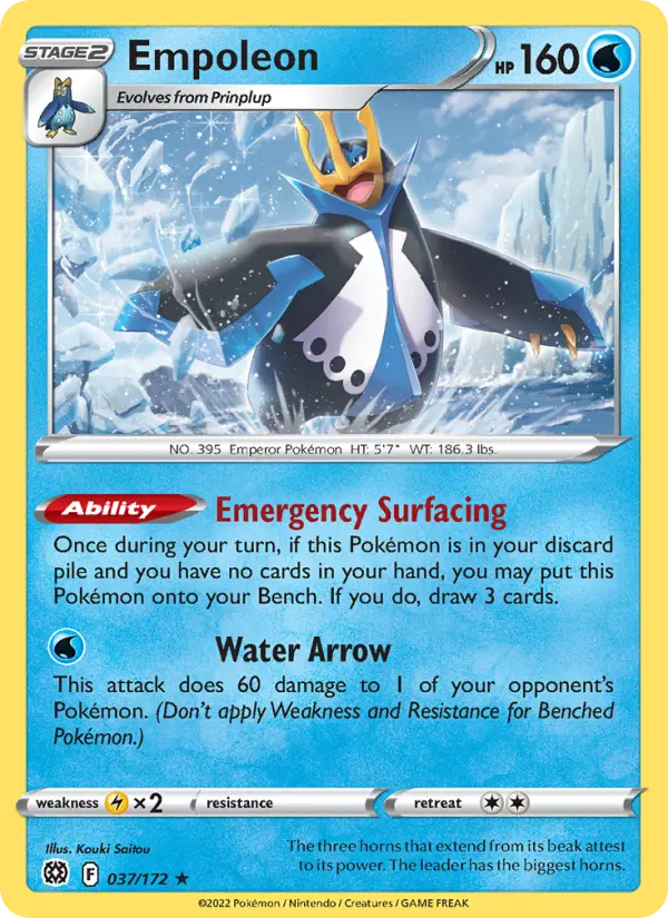 Empoleon — Brilliant Stars card #037