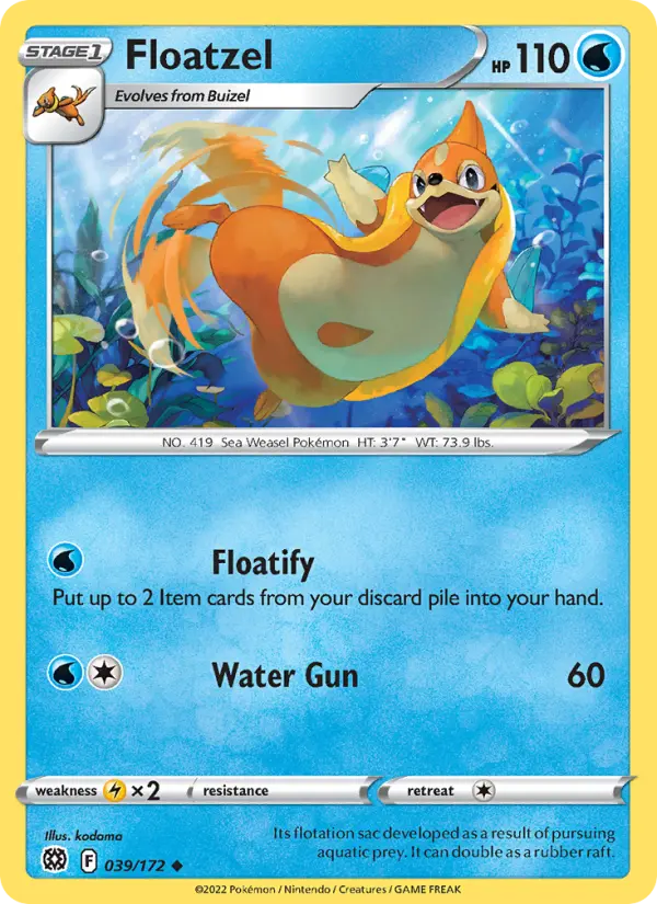 Floatzel — Brilliant Stars card #039