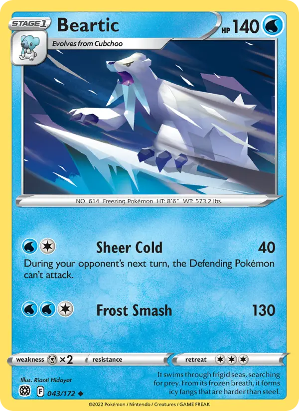 Beartic — Brilliant Stars card #043