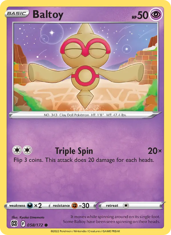 Baltoy — Brilliant Stars card #058