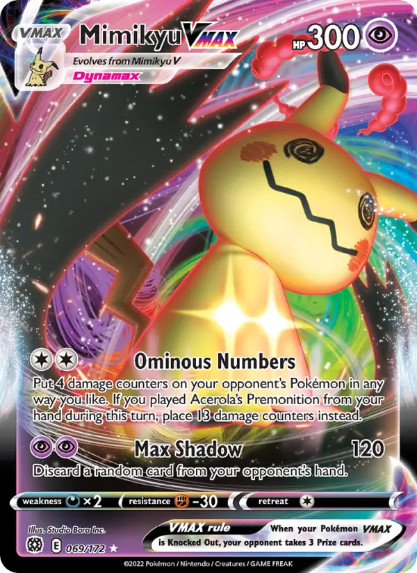 Mimikyu VMAX — Brilliant Stars card #069