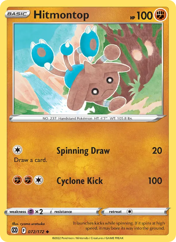 Hitmontop — Brilliant Stars card #072