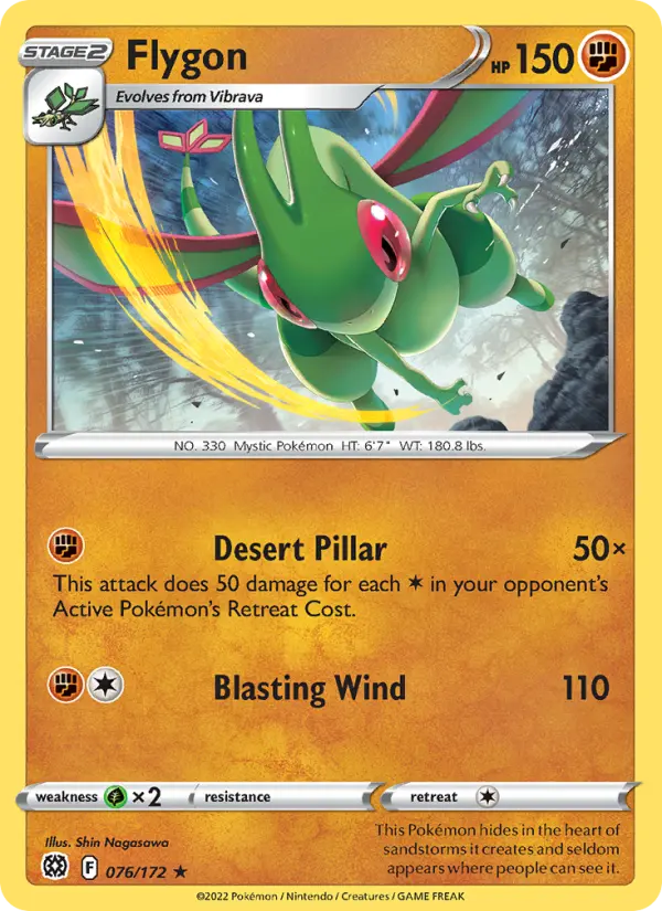 Flygon — Brilliant Stars card #076