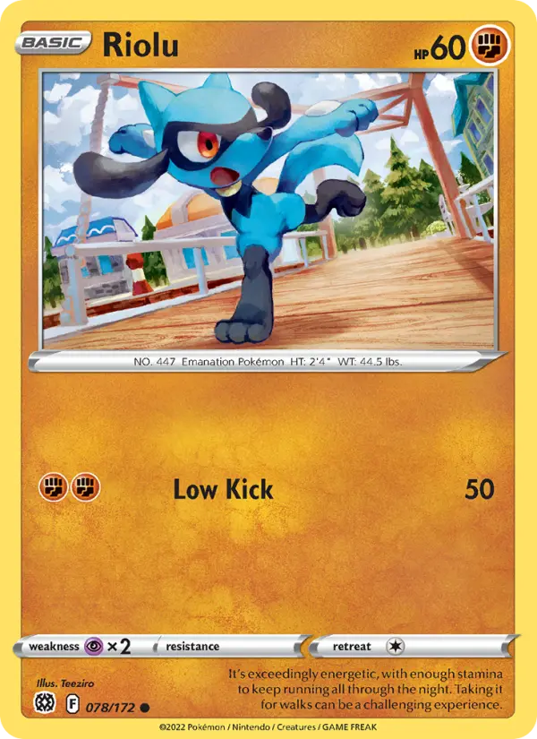 Riolu — Brilliant Stars card #078