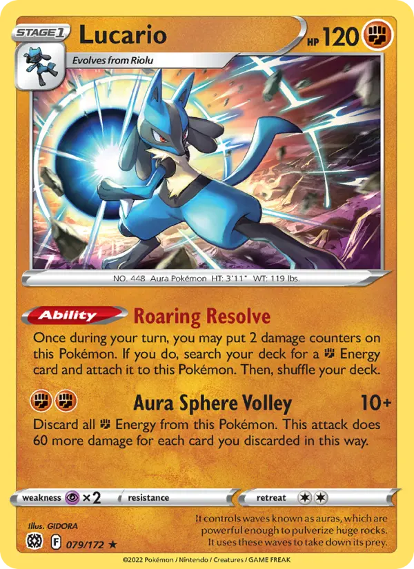 Lucario — Brilliant Stars card #079