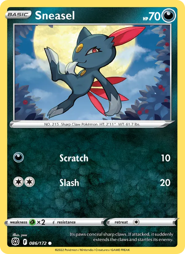 Sneasel — Brilliant Stars card #086