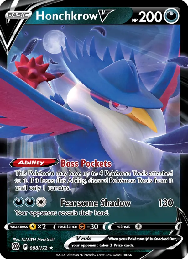 Honchkrow V — Brilliant Stars card #088