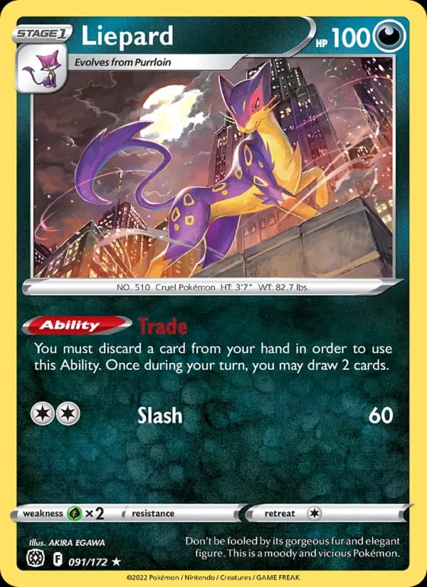 Liepard — Brilliant Stars card #091
