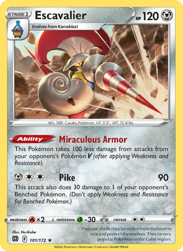 Escavalier — Brilliant Stars card #101