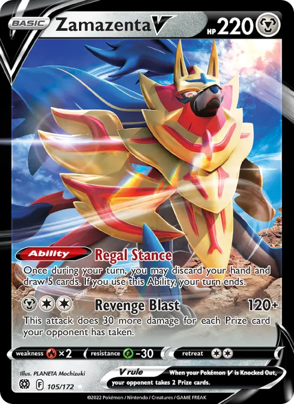 Zamazenta V — Brilliant Stars card #105