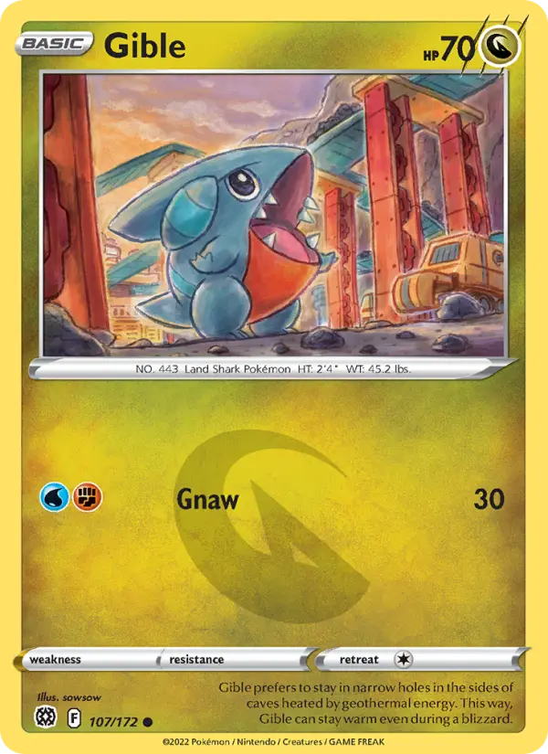 Gible — Brilliant Stars card #107