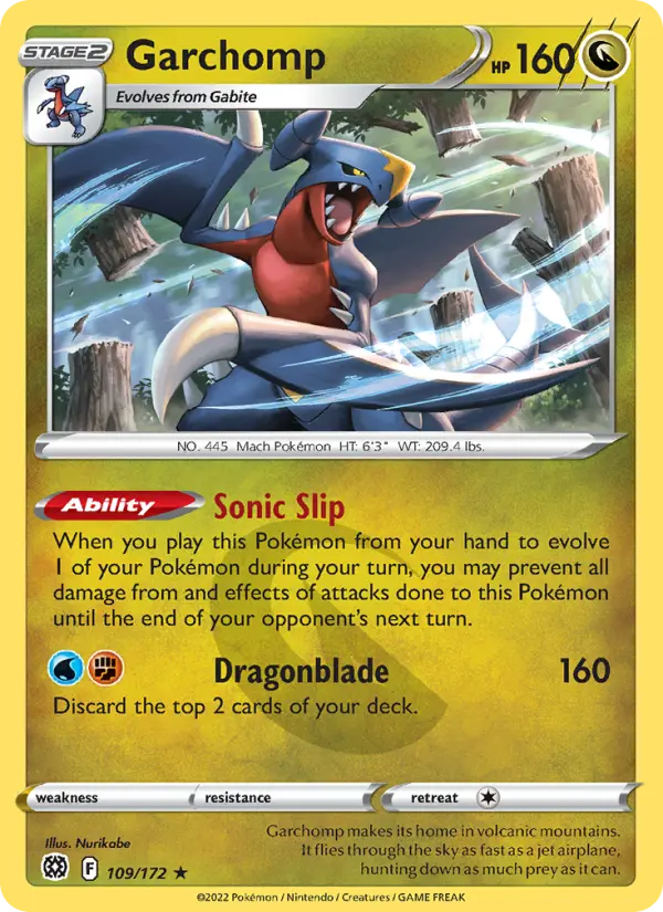 Garchomp — Brilliant Stars card #109