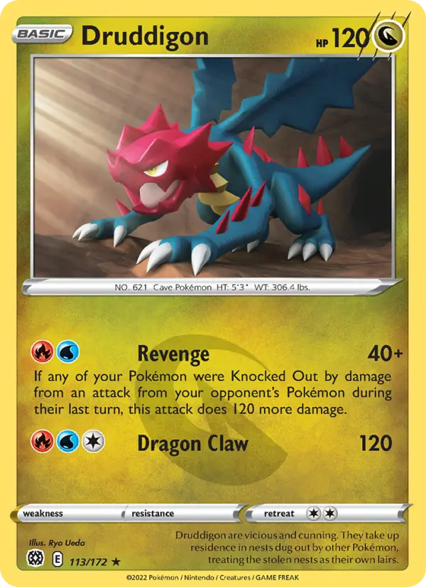 Druddigon — Brilliant Stars card #113