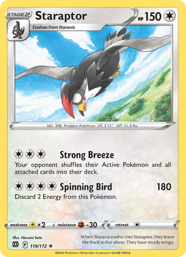 Staraptor — Brilliant Stars card #119