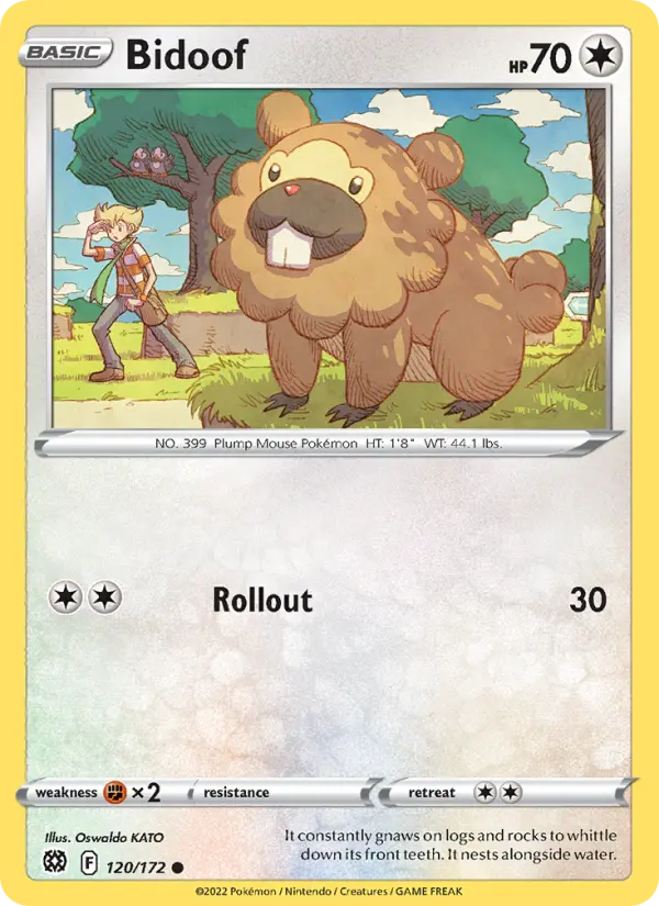Bidoof — Brilliant Stars card #120