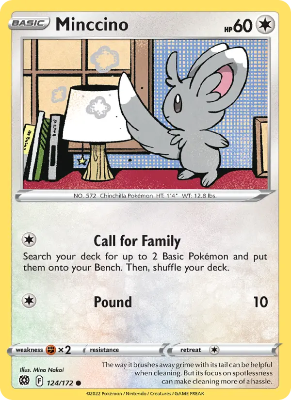 Minccino — Brilliant Stars card #124