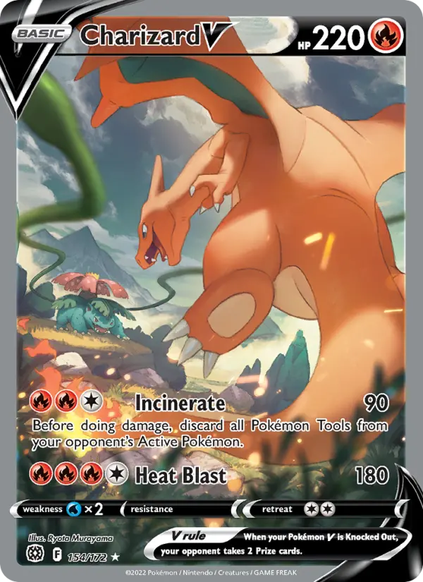 Charizard V — Brilliant Stars card #154