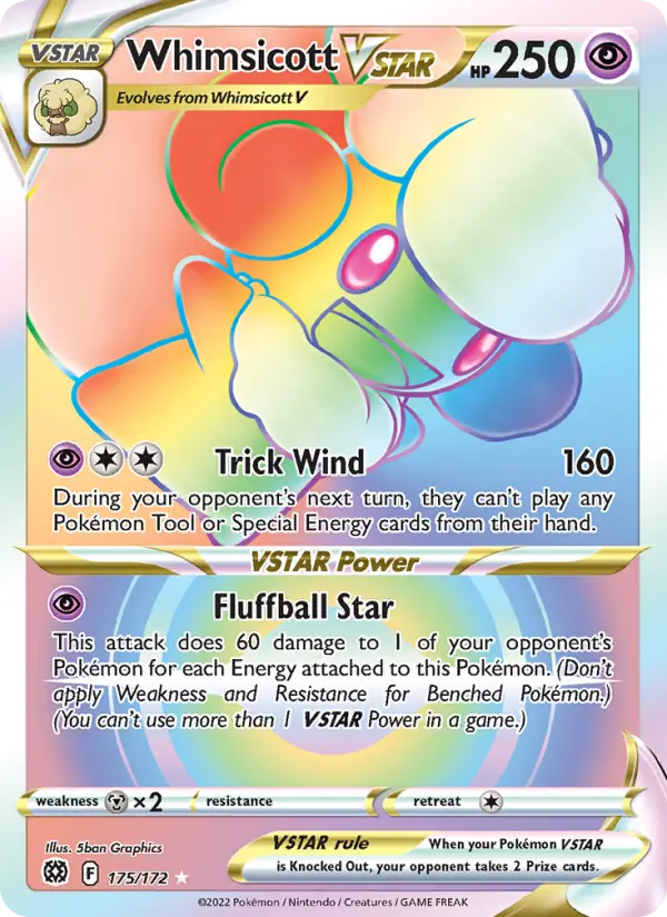 Whimsicott VSTAR — Brilliant Stars card #175
