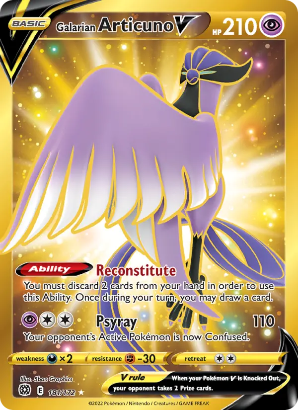 Galarian Articuno V — Brilliant Stars card #181
