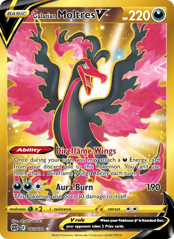 Galarian Moltres V — Brilliant Stars card #183