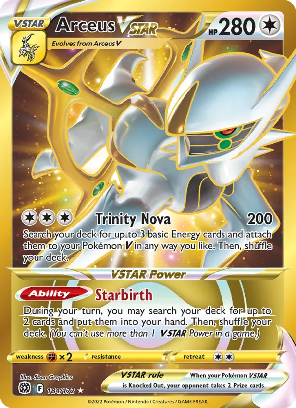 Arceus VSTAR — Brilliant Stars card #184