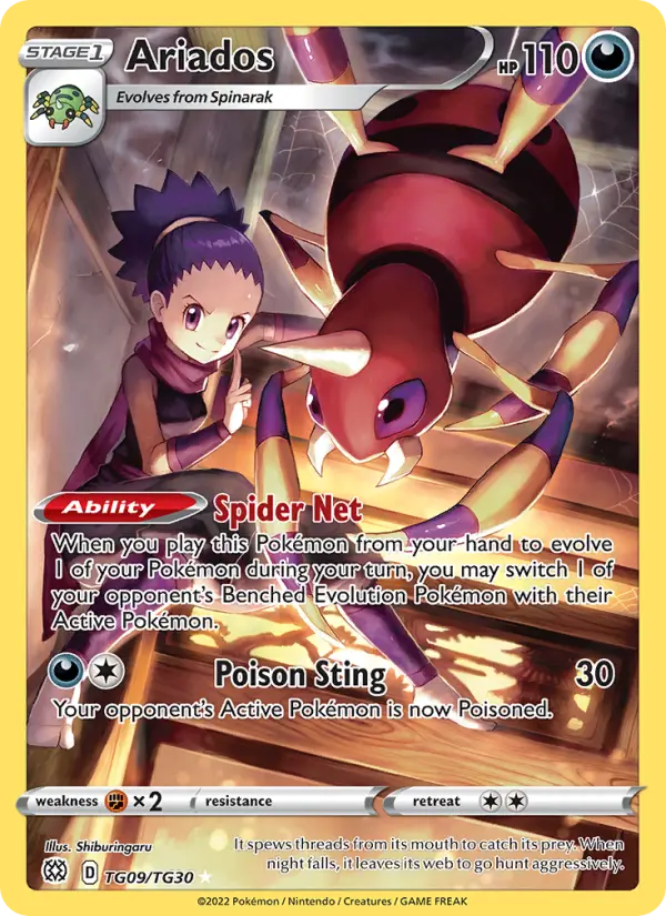 Ariados — Brilliant Stars card #TG09