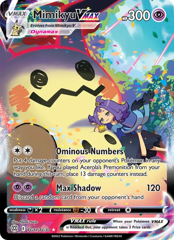 Mimikyu VMAX — Brilliant Stars card #TG17