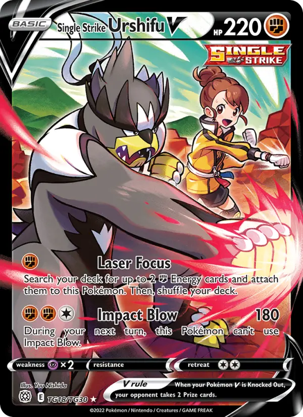 Single Strike Urshifu V — Brilliant Stars card #TG18