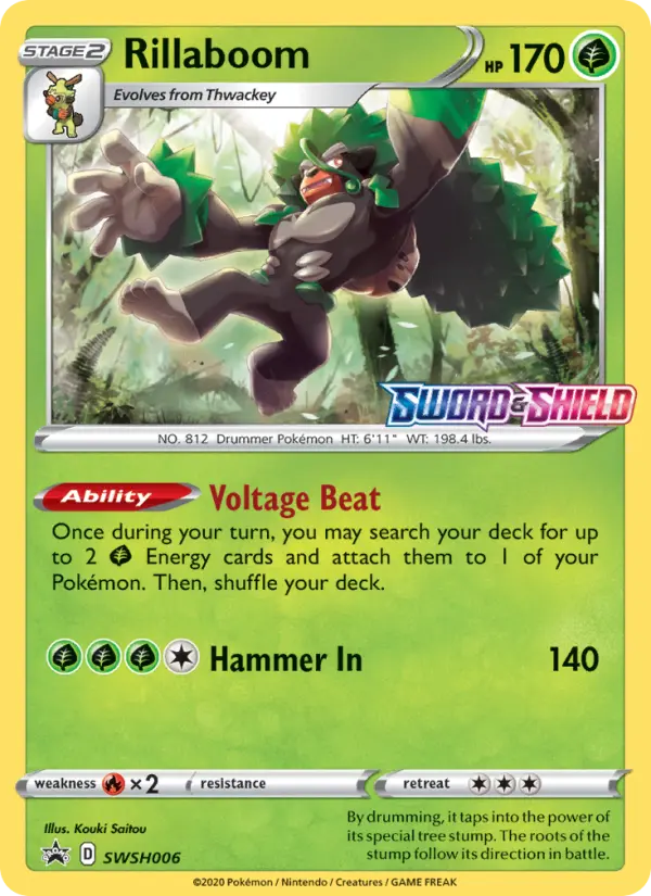 Rillaboom — SWSH Black Star Promos card #SWSH006
