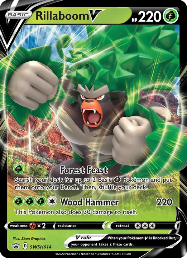 Rillaboom V — SWSH Black Star Promos card #SWSH014